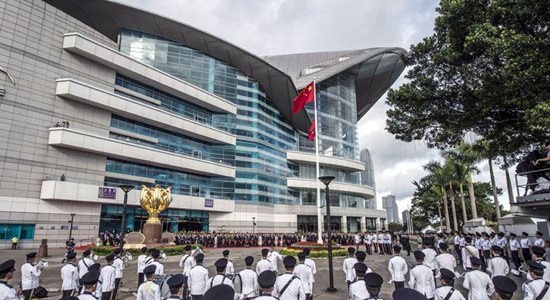 香港举行升旗仪式和酒会庆祝回归祖国19周年 张晓明等出席