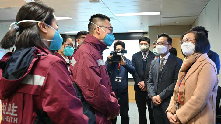 內地支援抗疫專家組考察香港防疫抗疫和流行病學調查工作